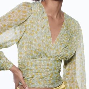 EUC ZARA Paisley Top Sz.M